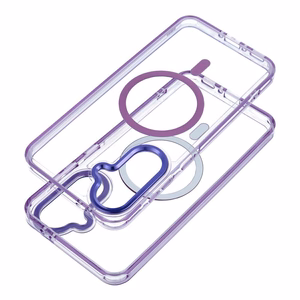 Чехол Samsung A27 Frame Clear Hybrid Mag Cover, совместимый с MagSafe, фиолетовый
