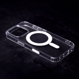 Anti Shock 1,5 mm Mag Чехол для iPhone 16 Pro 6,3" прозрачный с большим отверстием и кнопкой