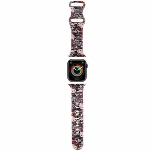 Hello Kitty silikoonist Tags Graffiti rihm Apple Watch 38/40/41mm - roosa