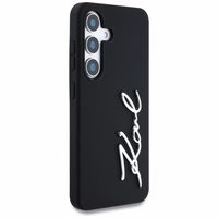 Ümbris Karl Lagerfeld Silicone Metal Signature Logo Samsung Galaxy S25 must