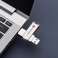 Pendrive 128GB USB 3.2 Gen 1 (USB A / USB C) Forcell F-Data Metal Duo hõbedane