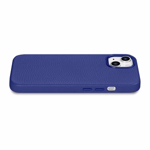 iCarer Litchi Premium nahkkott iPhone 14 Magnetic Leather Case MagSafe tumesinine (WMI14220709-DB)
