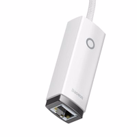 Baseus Adapter Lite seeria - USB to RJ45 - 1000 Mbps (WKQX000102) valge