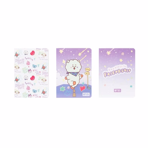 BT21 RJ A6 märkmike komplekt, 3 tk