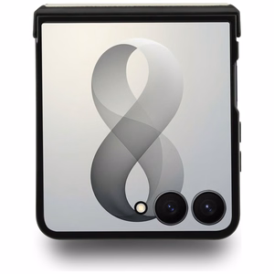 Beež Guess Magnetic Ring Stand Grained Classic Logo MagSafe ümbris Samsung Galaxy Z Flip8 mudelile