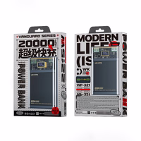 WEKOME WP-321 Vanguard Series - Power bank 20000 mAh Super Charging PD 20W + QC 22.5W (must / läbipaistev)