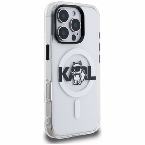 Karl Lagerfeld IML Choupette Sketch Logo MagSafe Ümbris iPhone 16 Pro Max - läbipaistev