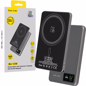 Blavec Akupank 5000mAh BJ-03 Ultra Slim 7,8mm - Type C - 22,5W magnetic Magsafe 3 in 1 (PBBJ03-MC5G) hall