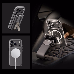 Rock Crystal Shield Series Magnetic Ümbris jaoks Iphone 17 Pro läbipaistev