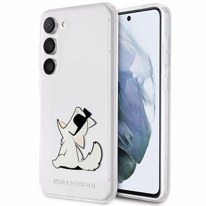 Karl Lagerfeld KLHCS23MCFNRC S23+ S916 прозрачный жёсткий чехол Choupette Fun