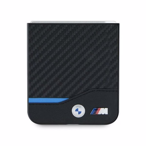 BMW Carbon Sinine Line Ümbris jaoks Samsung Galaxy Z Flip 6 - Must