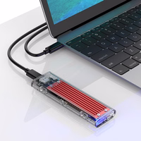 Orico TCM2-C3 M.2 NVME to USB-C 10Gb/s Disk Drive - Punane