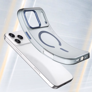 Magnetic Abrasive iPhone 17 Pro Max Ümbris Compatible with MagSafe - Matt Sinine