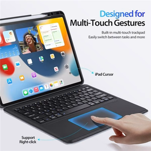 DUX DUCIS ümbris DK foldable with Wireless Keyboard jaoks iPad Air 13 (2024)/Pro 12.9 (2020/2021/2022) must