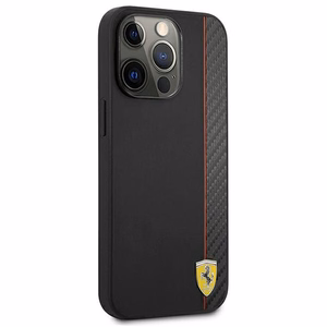 Чехол Ferrari FESAXHCP13XBK для iPhone 13 Pro Max 6,7" чёрный On Track Carbon Stripe