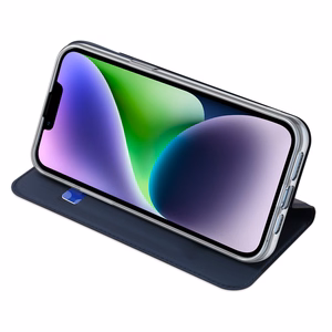 DUX DUCIS wallet ümbris SKIN PRO jaoks IPHONE 15 Plus sinine