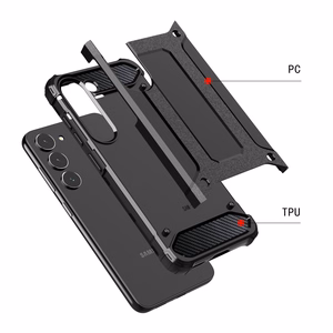 Armor Carbon Ümbris jaoks Samsung Galaxy A15 4G/5G Must