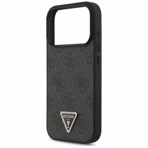 Guess Leather 4G Triangle Strass MagSafe ümbris iPhone 18 Pro / 17 Pro – must