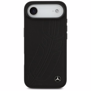 Mercedes Leather Large Laurel Leave MagSafe ümbris jaoks iPhone Air - must