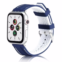 Beline Rihm Apple Watch Solid Silicone 38/40/41mm tumesinine/valge