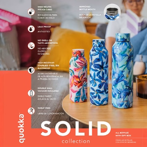 Quokka Solid roostevabast terasest termospudel, 510 ml, Raspberry Pink