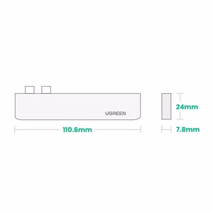 Ugreen HUB 60559 2x USB-C / USB-C PD (Thunderbolt 3, 100W, 4K 60 Hz, 10 Gbps) / HDMI 4K 30 Hz / 3x USB 3.0 MacBook Pro / Air - hall