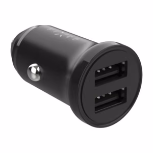 FIXED FIXCC15N-2U-BK – kahe USB-pordiga autolaadija, 15 W, must