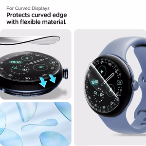 Spigen Elite Shield EZ Fit 2 hüdrogeelkile komplekt mudelile Google Pixel Watch 45 mm