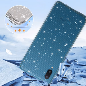 Crystal Glitter Ümbris jaoks Samsung Galaxy A02 Hõbedane