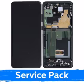 LCD Ekraan Ühildub Samsung G988 S20 Ultra Koos Frame / Cosmic Must / (Service Pack)