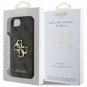 GUESS ümbris jaoks IPHONE 16e (SE 4 2025) GUHCPSE44GMGGR (4G PU Big Logo) must