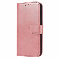 Magnet Case elegantne flip cover ümbris koos stendi funktsiooniga Xiaomi Redmi Note 11 Pro+ 5G (Hiina) / 11 Pro 5G (Hiina) / Mi11i HyperCharge / Poco X4 NFC 5G roosa
