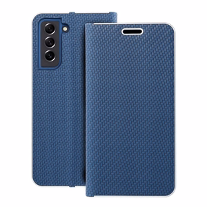 Чехол-книжка для Samsung S21 Luna Book Carbon синий