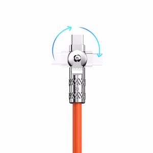 Dudao L24AL USB-A - Lightning угловой кабель с поворотом 180° 30W 1m - оранжевый