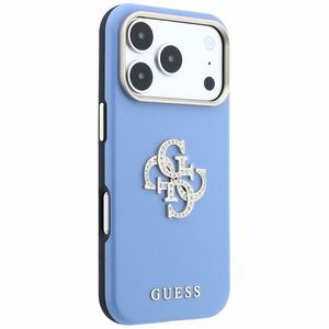 Guess Smooth & Big Strass Logo ümbris iPhone 18 Pro Max / 17 Pro Max – sinine