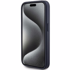 Guess 4G Triangle Metal Logo ümbris jaoks iPhone 15 Pro - sinine