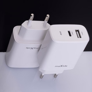 Maxlife MXTC-10-20AC PD QC laadija 1x USB-C 1x USB 20W valge