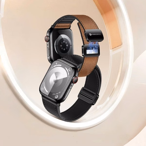 Strap to Apple Watch Forcell F-Design FA21 magnetic eco-friendly leather 42 / 44 / 45 / 49 mm black