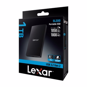 Väline SSD-ketas Lexar SL300 1TB USB-C Lugemine 1050 MB/s Kirjutamine 1000 MB/s