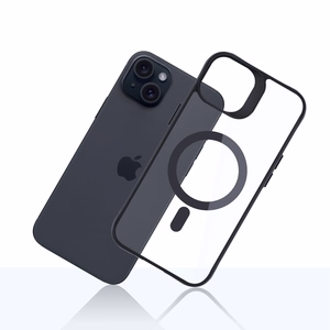 3mk Satin Armor MagCase with MagSafe jaoks iPhone 15 - Clear with must Frame