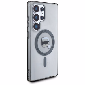 KARL LAGERFELD ümbris jaoks SAMSUNG S25 Ultra KLHMS25LHLSKIK (Magnetic IML Metal K. Heads) must