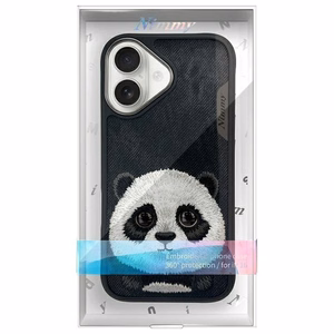 Nimmy Big Eyed Pet 2.0 Panda ümbris jaoks iPhone 16 - must