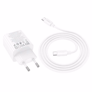 Зарядное устройство для телефона Hoco 2 x USB C + 2 x USB A QC3.0 PD 3A 30W + кабель USB C to USB C N56 белое