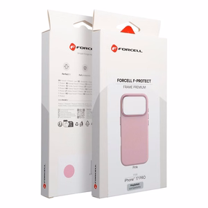 Case for iPhone 16e (SE4 2025) / 17e Forcell F-Protect Frame Premium compatible with Magsafe pink