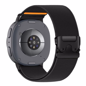 Tech-Protect Nylon Clasp rihm mudelile Samsung Galaxy Watch 40/44/46 mm – must