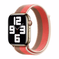 APPLE RIHM APPLE WATCH ML303AM/A SPORDI RIHM 45MM ROOSA POMELO/TAN ORIGINAALPITSER