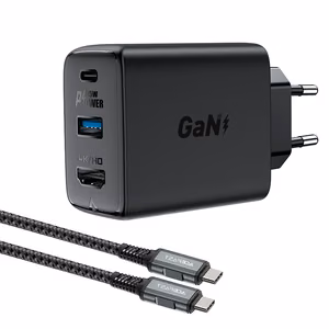 Acefast 2in1 Laadija GaN 65W USB Type C / USB, adapter HDMI adapter 4K 60Hz (set with kaabel) must (A17 must)