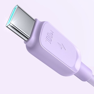 Joyroom Multi-Color Series A14 USB-C / USB-C 100W Kaabel 1.2m - Purple
