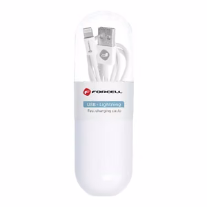 Forcell TUBE (C316) USB kaabel Lightning 1m valge