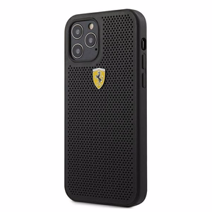Ferrari FESPEHCP12MBK iPhone 12/12 Pro 6.1" чёрный/чёрный жёсткий чехол On Track Perforated
